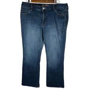 GAP 2008 Curvy Mid Rise Flare Jeans Womens Size 16R Medium Wash Denim‎ Y2K